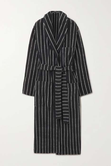 유럽직배송 테클라 로브 TEKLA Hooded striped organic cotton-terry robe 25185454455733308