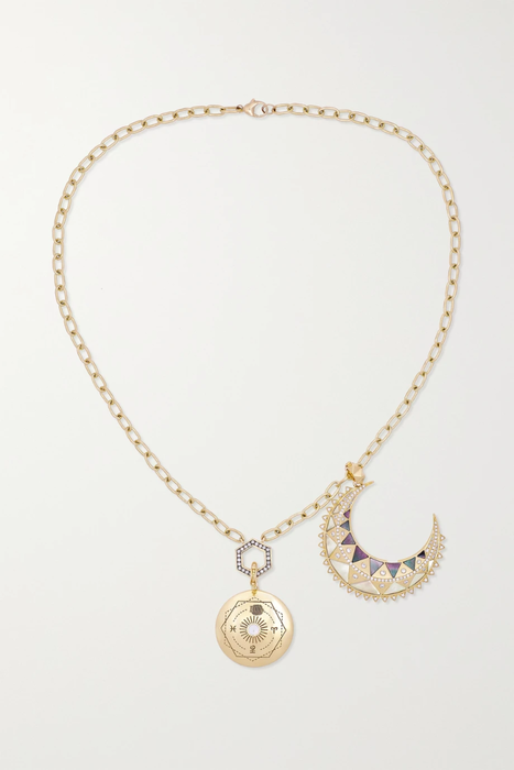 유럽직배송 하웰고드프리 목걸이 HARWELL GODFREY 18-karat gold multi-stone necklace 10163292707783339
