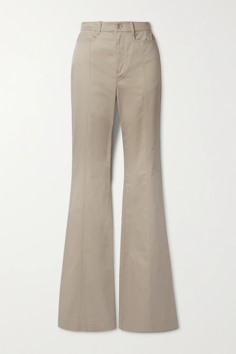 유럽직배송 프로엔자슐러화이트라벨 팬츠 PROENZA SCHOULER WHITE LABEL Cotton-blend twill flared pants 24772899113277396