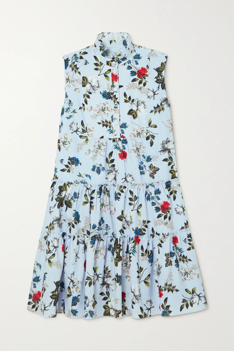 유럽직배송 에르뎀 미니원피스 ERDEM Porto tiered floral-print linen and cotton-blend mini dress 25185454455602874