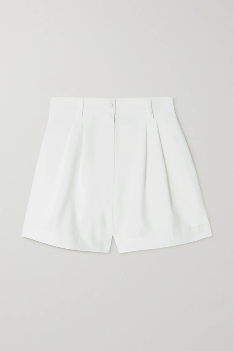 유럽직배송 알라이아 ALAÏA Pleated cotton-piqué shorts 2204324139710954