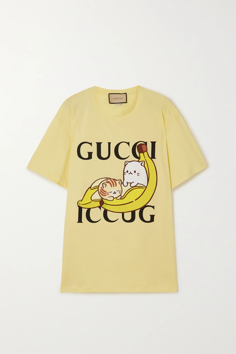 유럽직배송 구찌 GUCCI + Bananya oversized printed cotton-jersey T-shirt 31840166392414438