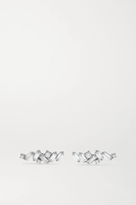 유럽직배송 수잔케일런 귀걸이 SUZANNE KALAN 18-karat white gold diamond earrings 18706561955849119