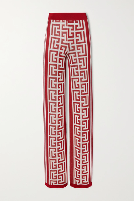 유럽직배송 발망 팬츠 BALMAIN Jacquard-knit wide-leg pants 22250442026119190