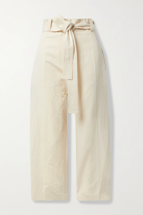 유럽직배송 몽클레어 지니어스 MONCLER GENIUS + 2 Moncler 1952 cropped cotton and linen-blend wide-leg pants 2204324139950418