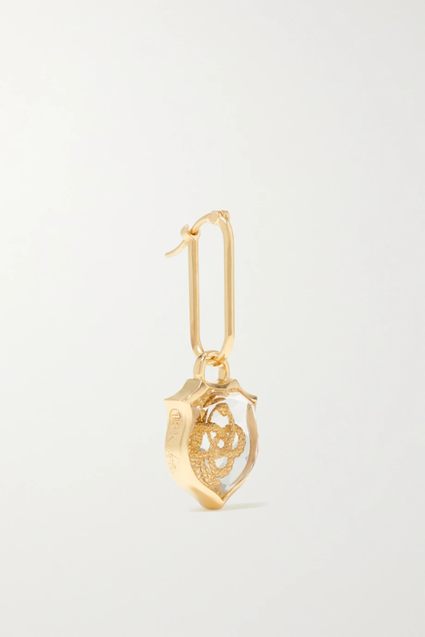 유럽직배송 FOUNDRAE Wholeness 18-karat gold quartz earring 33599693056216101