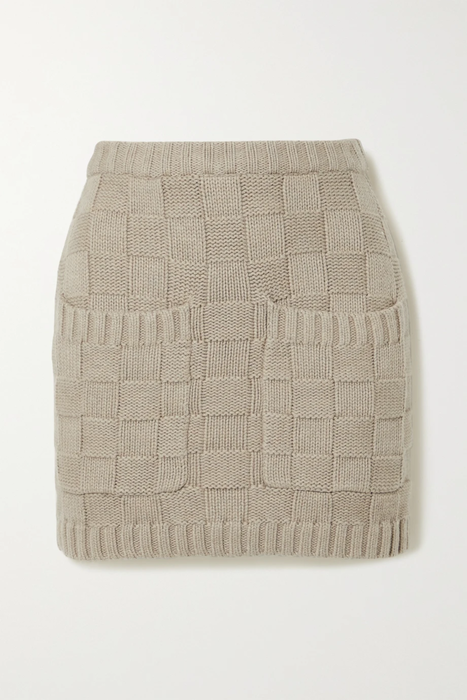 유럽직배송 스타우드 미니스커트 STAUD Dunes jacquard-knit cotton-blend mini skirt 24772899113108182