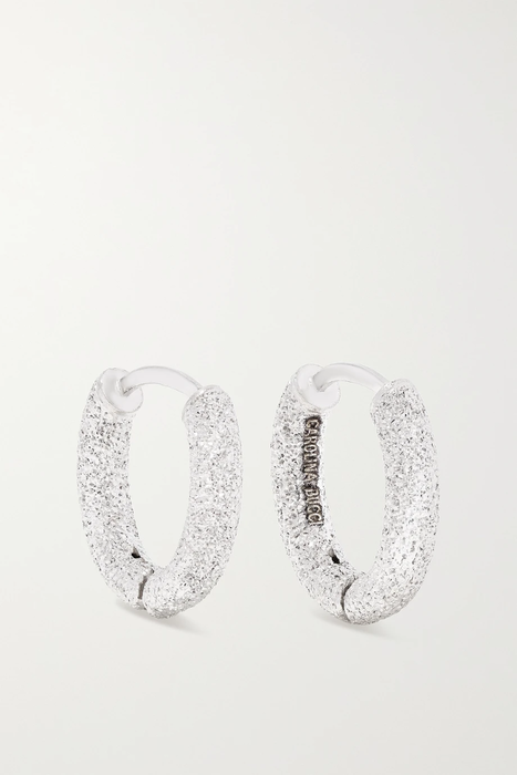 유럽직배송 캐롤리나부치 귀걸이 CAROLINA BUCCI 18-karat white gold hoop earrings 560971903789665