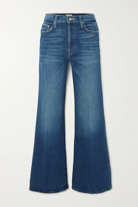 유럽직배송 마더 청바지 MOTHER The Tomcat Roller distressed high-rise wide-leg jeans 24062987016526670