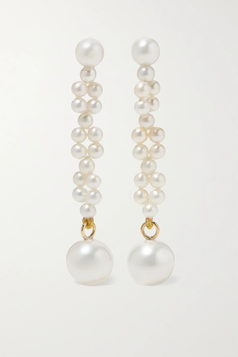 유럽직배송 소피빌리브라헤 귀걸이 SOPHIE BILLE BRAHE Tressé 14-karat gold pearl earrings 17411127376640780