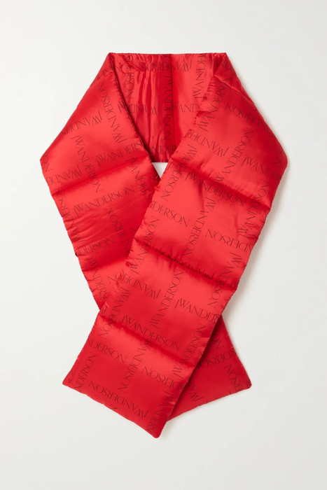 유럽직배송 JW앤더슨 JW ANDERSON Printed padded quilted satin-twill scarf 22250442026357333