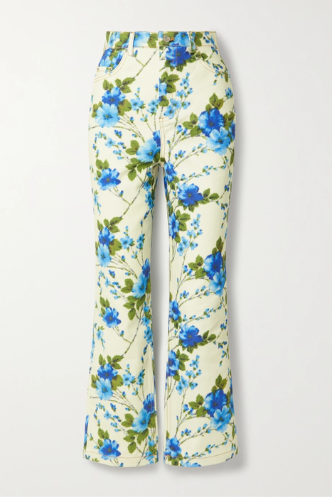 유럽직배송 리차드퀸 RICHARD QUINN Floral-print high-rise straight-leg  jeans 20346390236163620