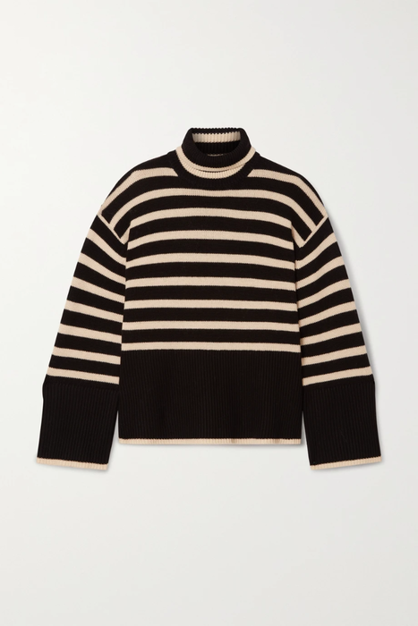 유럽직배송 토템 스웨터 TOTÊME Oversized striped wool and cotton-blend turtleneck sweater 15546005221868204