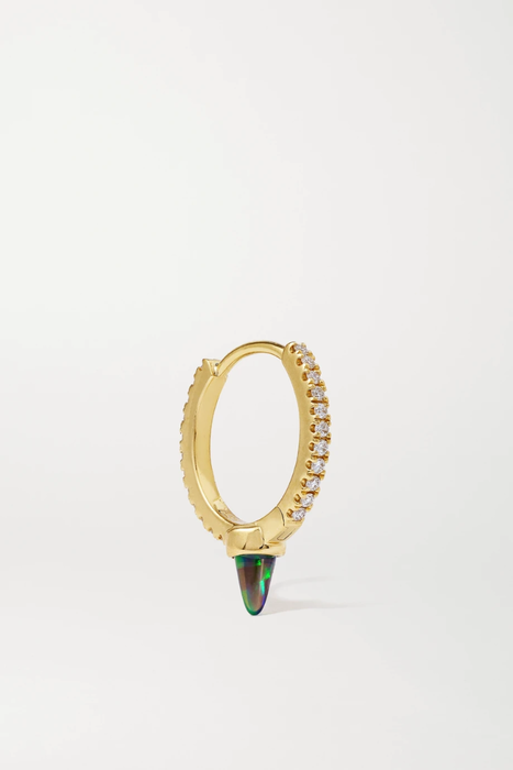 유럽직배송 마리아타쉬 귀걸이 MARIA TASH 9.5mm 18-karat gold, opal and diamond hoop earring 30828384629495196