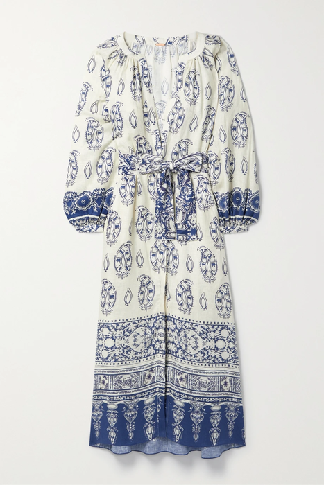 유럽직배송 요한나오르티츠 JOHANNA ORTIZ Afternoon in Fez belted paisley-print linen bralette and midi dress set 25185454455568931