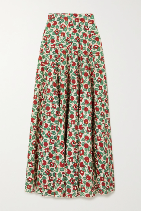유럽직배송 아구아 바이 아구아 벤디타 스커트 AGUA BY AGUA BENDITA Mimosa pleated printed cotton-poplin maxi skirt 25185454455582166