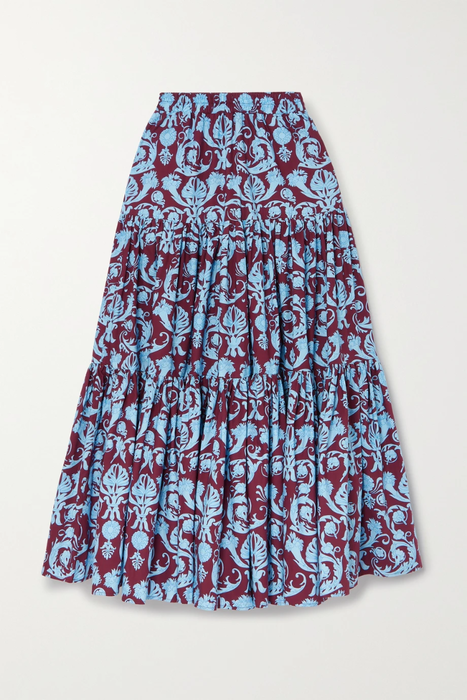 유럽직배송 라더블제이 LA DOUBLEJ Big tiered printed cotton-poplin maxi skirt 17411127376931625
