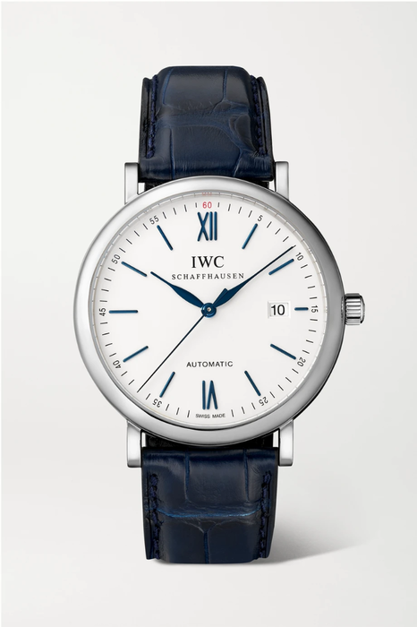 유럽직배송 IWC SCHAFFHAUSEN Portofino Automatic 40mm stainless steel and alligator watch 33258524072344785