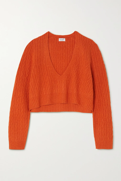 유럽직배송 레셋 스웨터 LESET Zoe cable-knit wool-blend sweater 22250442025924961