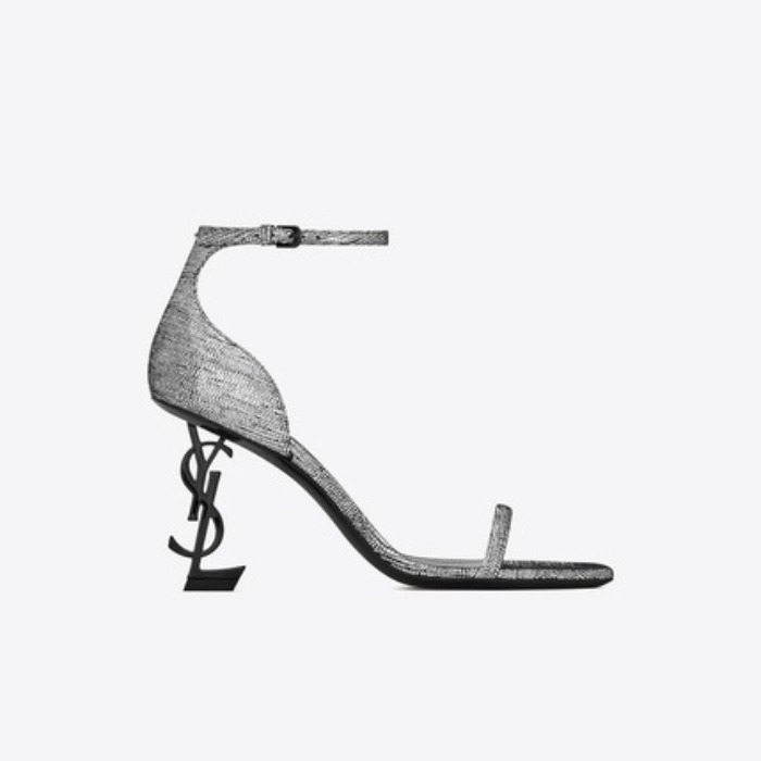 유럽직배송 입생로랑 SAINT LAURENT OPYUM sandals in metallic leather with a black heel (85) 5576791FYVV8105