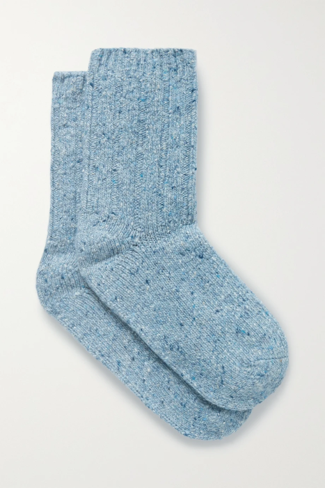 유럽직배송 리던 양말 RE/DONE Ribbed recycled wool-blend socks 27086482322961034