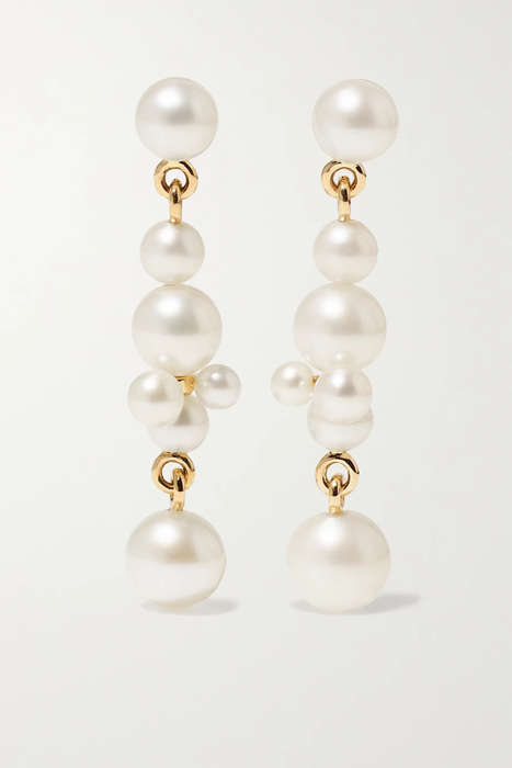유럽직배송 소피빌리브라헤 귀걸이 SOPHIE BILLE BRAHE Holly Splash 14-karat gold pearl earrings 10163292708173502