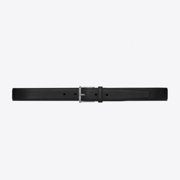 유럽직배송 입생로랑 SAINT LAURENT belt with mechanical link in black grained leather 483201DTI0D1000