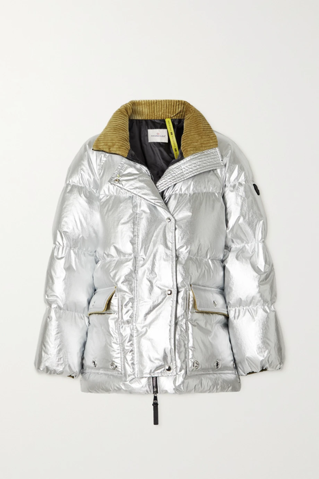 유럽직배송 몽클레어 지니어스 MONCLER GENIUS + 2 Moncler 1952 Paquita corduroy-trimmed quilted metallic coated-cotton down jacket 11452292646624653