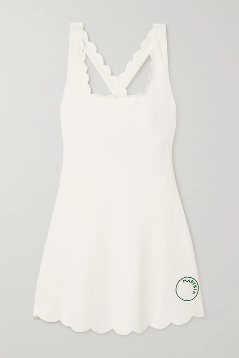 유럽직배송 MARYSIA + NET SUSTAIN Serena scalloped recycled seersucker tennis dress 6630340699374496