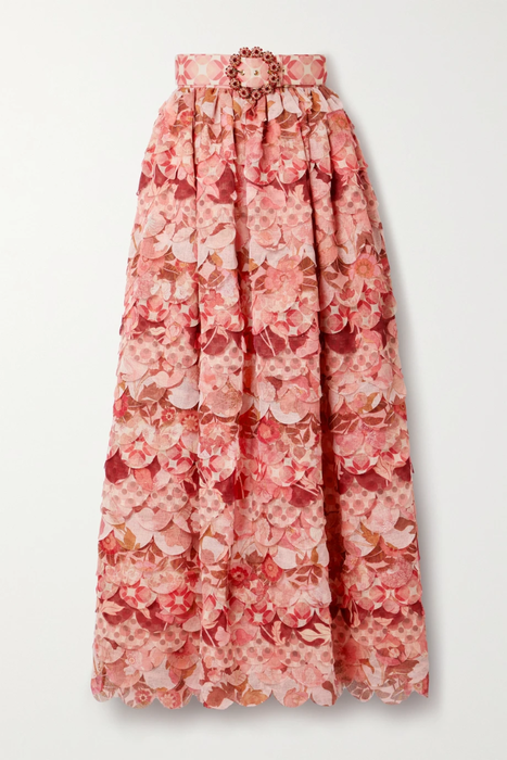 유럽직배송 짐머만 ZIMMERMANN Concert embellished scalloped floral-print woven maxi skirt 16114163150494336