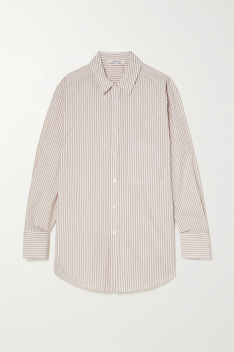 유럽직배송 MAISON ESSENTIELE + NET SUSTAIN striped organic cotton-poplin pajama shirt 25185454455723119
