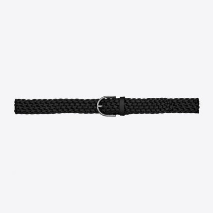 유럽직배송 입생로랑 SAINT LAURENT horseshoe buckle belt in braided leather 6087930IH0D1000