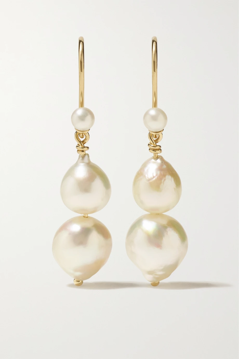 유럽직배송 미즈키 귀걸이 MIZUKI 14-karat gold pearl earrings 25185454457041150