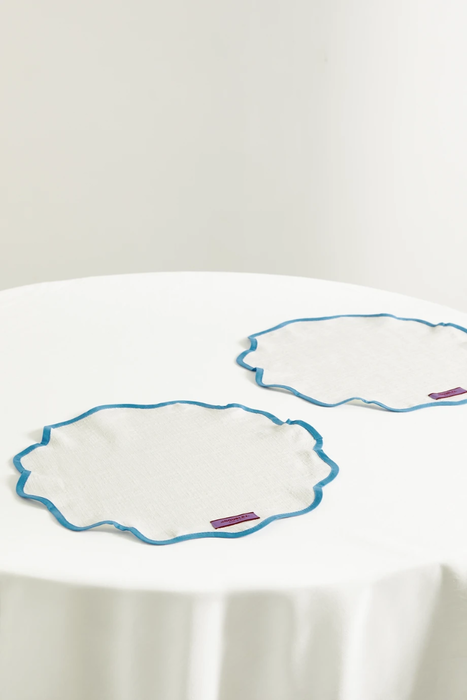 유럽직배송 라더블제이 LA DOUBLEJ Set of two scalloped cotton-blend placemats 17411127376824914