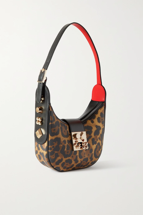 유럽직배송 크리스찬루부탱 CHRISTIAN LOUBOUTIN Carasky small embellished leopard-print leather shoulder bag 32027475399602570