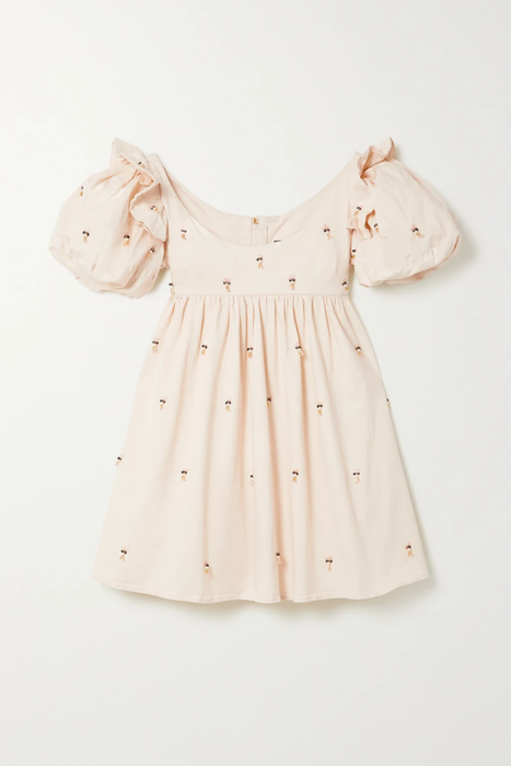 유럽직배송 아구아 바이 아구아 벤디타 미니원피스 AGUA BY AGUA BENDITA Opalo embellished cotton-poplin mini dress 25185454455582107