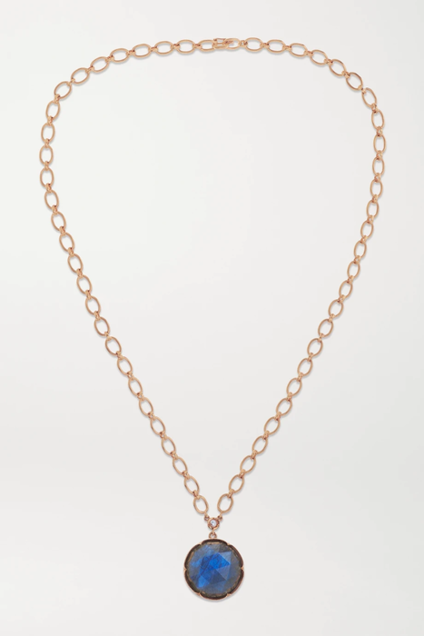 유럽직배송 IRENE NEUWIRTH Classic 18-karat rose gold, labradorite and diamond necklace 560971904000518