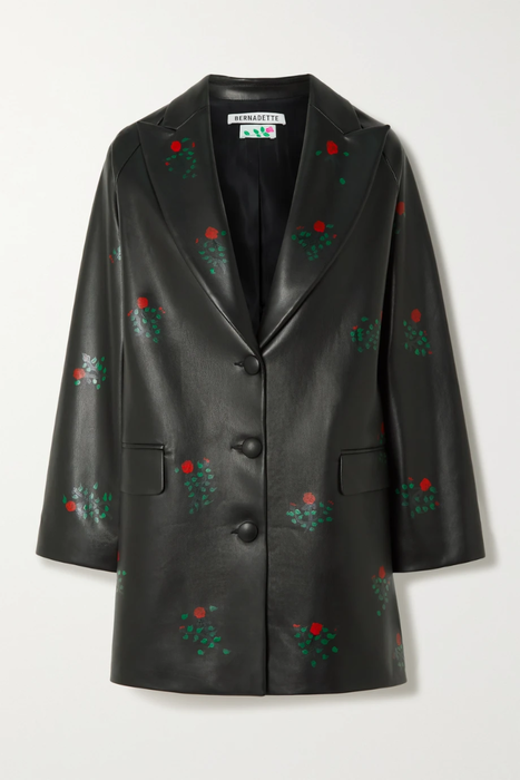 유럽직배송 베르나데트 자켓 BERNADETTE Ashley floral-print faux leather jacket 15546005222242378