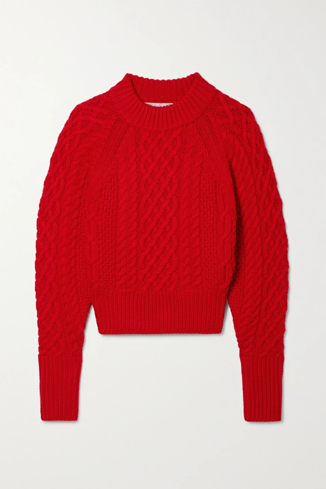 유럽직배송 에밀리아 윅스테드 스웨터 EMILIA WICKSTEAD Emory cable-knit wool sweater 25185454456045413