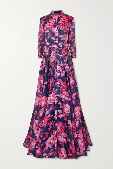 유럽직배송 캐롤리나헤레라 CAROLINA HERRERA Belted floral-print silk-organza gown 20346390235444202