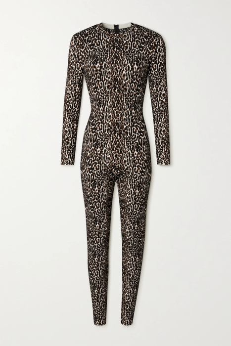 유럽직배송 알라이아 ALAÏA Leopard jacquard-knit jumpsuit 31840166391949422