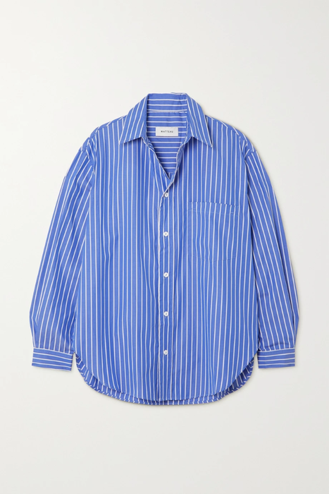 유럽직배송 마티유 MATTEAU + NET SUSTAIN striped organic cotton-poplin shirt 23841192565753589
