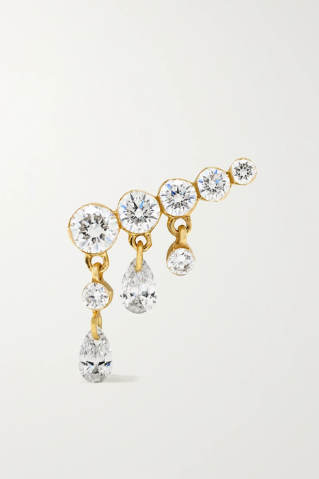 유럽직배송 마리아타쉬 귀걸이 MARIA TASH 11mm Invisible Crescendo 18-karat white gold diamond earring 560971903823432