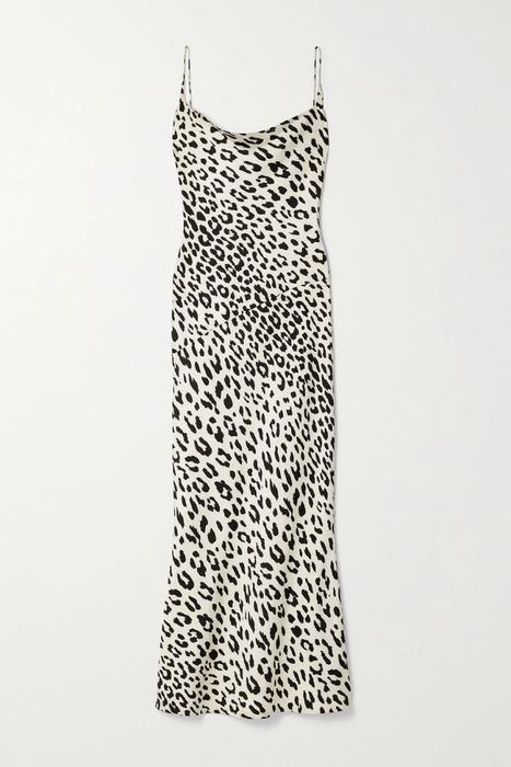 유럽직배송 브랜든맥스웰 원피스 BRANDON MAXWELL Leopard-print silk and wool-blend twill midi dress 24772899113083121