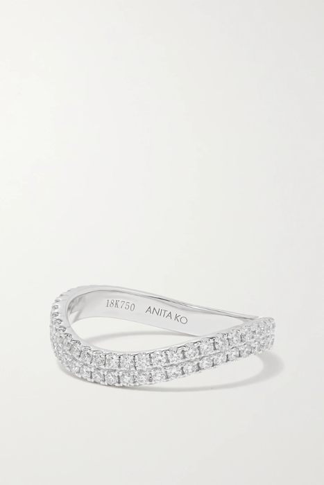 유럽직배송 아니타고 반지 ANITA KO Curved 18-karat white gold diamond ring 560971903981921