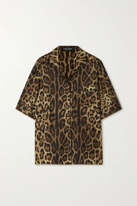 유럽직배송 돌체앤가바나 셔츠 DOLCE &amp; GABBANA Diva leopard-print silk-twill shirt 11452292646030313