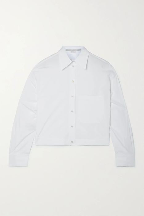 유럽직배송 스텔라맥카트니 셔츠 STELLA MCCARTNEY Cropped cotton-poplin shirt 24062987016728885