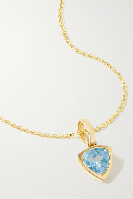 유럽직배송 LOREN STEWART Trillion Charm 14-karat gold topaz necklace 13452677151492066