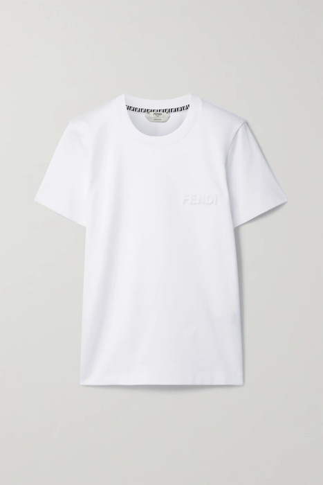 유럽직배송 펜디 FENDI Embossed cotton-jersey T-shirt 2204324138704714