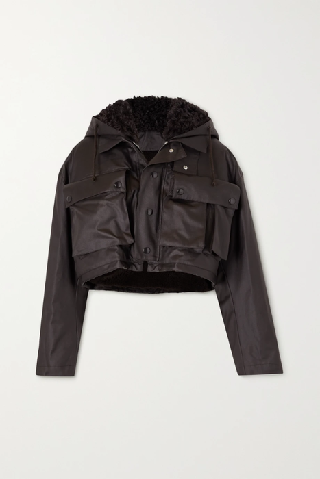 유럽직배송 보테가베네타 자켓 BOTTEGA VENETA Cropped shearling-lined coated-cotton jacket 22527730566206755